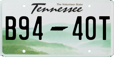 TN license plate B9440T