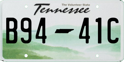 TN license plate B9441C