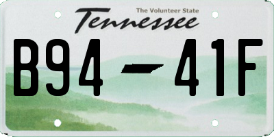 TN license plate B9441F