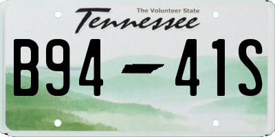 TN license plate B9441S
