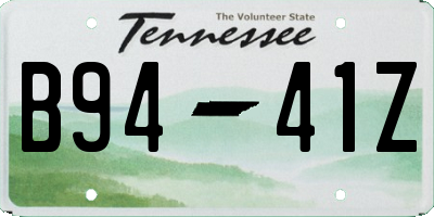 TN license plate B9441Z