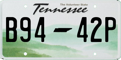 TN license plate B9442P