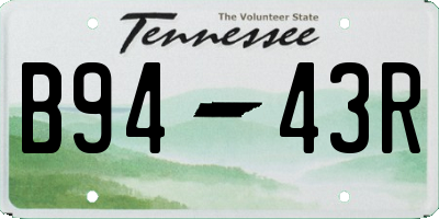 TN license plate B9443R