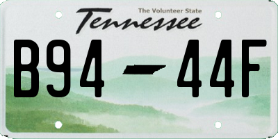TN license plate B9444F