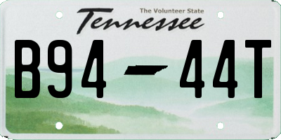 TN license plate B9444T