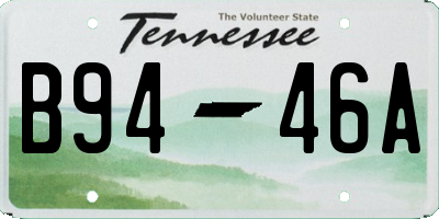 TN license plate B9446A