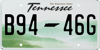TN license plate B9446G
