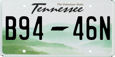 TN license plate B9446N