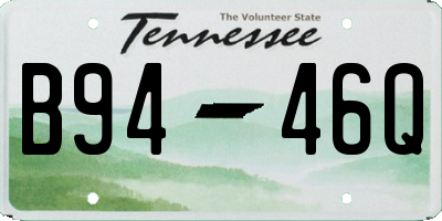 TN license plate B9446Q