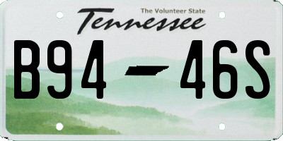 TN license plate B9446S
