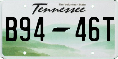 TN license plate B9446T