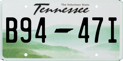 TN license plate B9447I