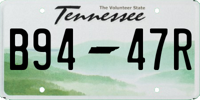 TN license plate B9447R