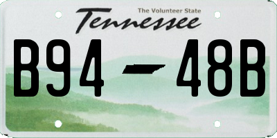 TN license plate B9448B