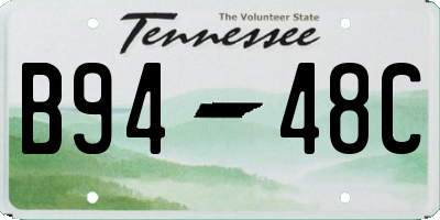 TN license plate B9448C