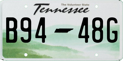 TN license plate B9448G
