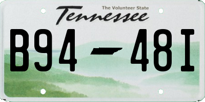 TN license plate B9448I
