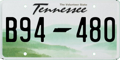 TN license plate B9448O