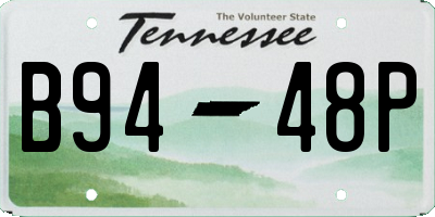 TN license plate B9448P