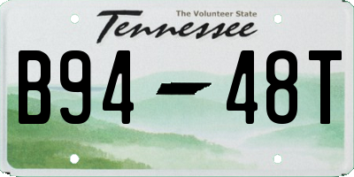 TN license plate B9448T