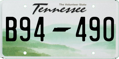 TN license plate B9449O