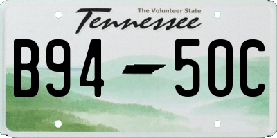 TN license plate B9450C