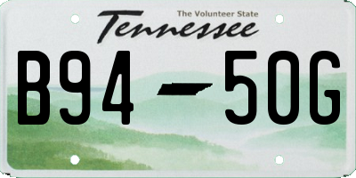 TN license plate B9450G