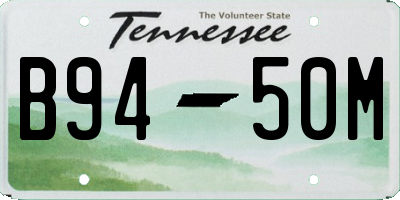 TN license plate B9450M