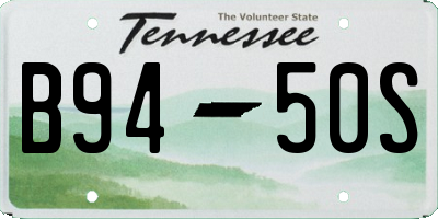 TN license plate B9450S