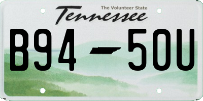 TN license plate B9450U