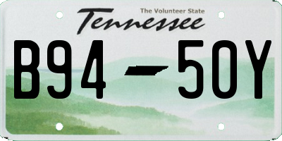 TN license plate B9450Y