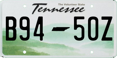 TN license plate B9450Z