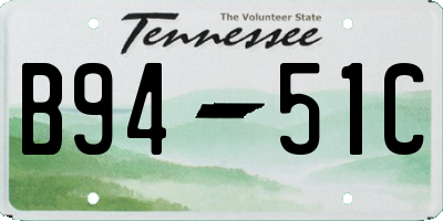 TN license plate B9451C