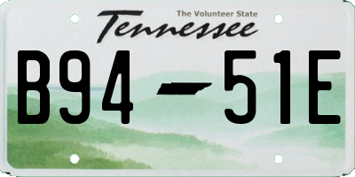 TN license plate B9451E
