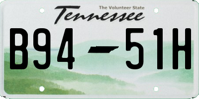 TN license plate B9451H