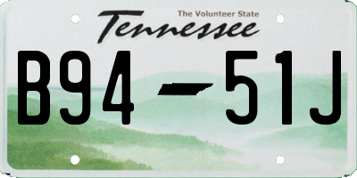 TN license plate B9451J