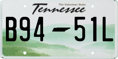 TN license plate B9451L