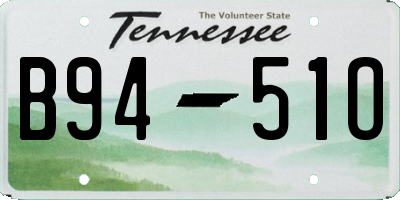 TN license plate B9451O