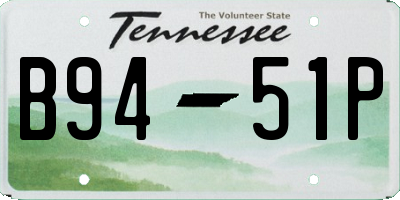TN license plate B9451P