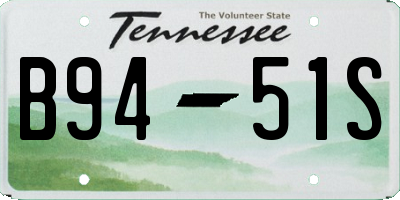 TN license plate B9451S