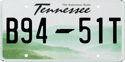 TN license plate B9451T