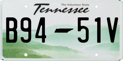 TN license plate B9451V