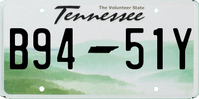 TN license plate B9451Y