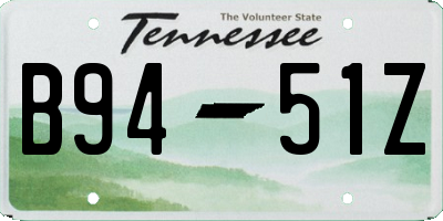 TN license plate B9451Z