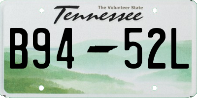 TN license plate B9452L