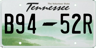 TN license plate B9452R