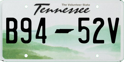 TN license plate B9452V