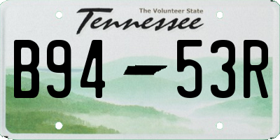 TN license plate B9453R
