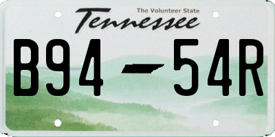 TN license plate B9454R