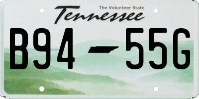 TN license plate B9455G